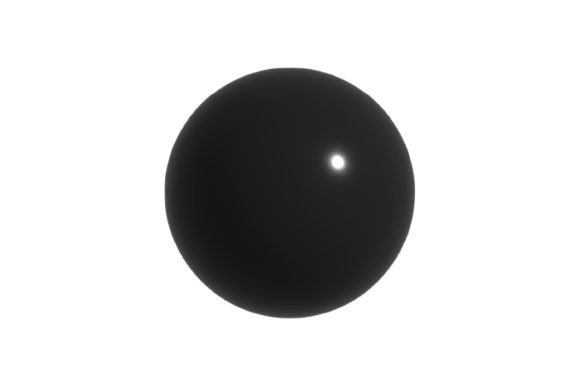 3D Black Ball Geometrical Shape