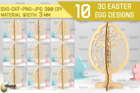 3D Easter Egg Laser Cut Bundle: A Versatile Digital Design Resource for Creative Projects