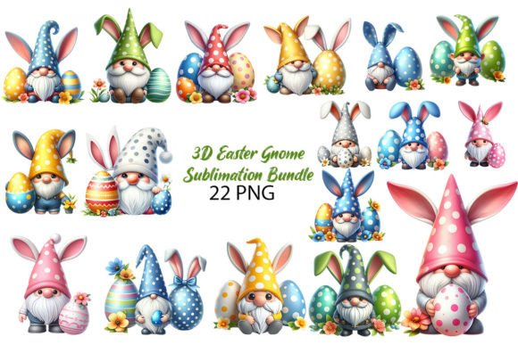3D Easter Gnome Sublimation Bundle: A Creative Resource for Festive Designs