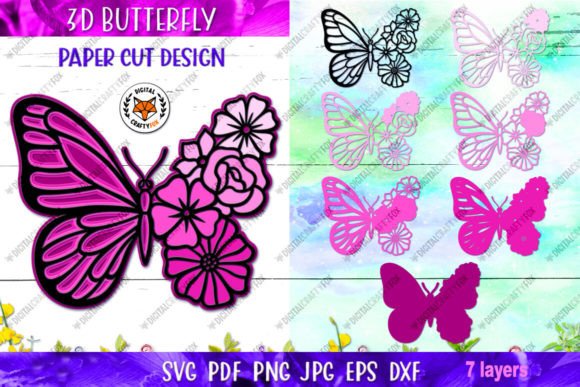 3D Flower Butterfly SVG: A Beautiful Blend of Art and Craft for Creative Projects