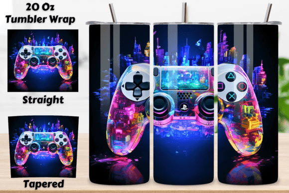 3D Game Controller Tumbler Wrap for 20oz Bottles