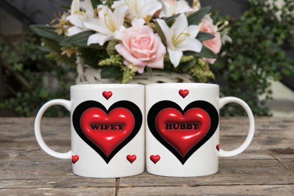 3D Hubby Wifey Mug Wrap: Creative Personalization Made Easy