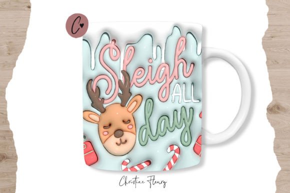 3D Inflated Sleigh All Day Mug Wrap: A Creative Twist on Holiday Coffee Culture