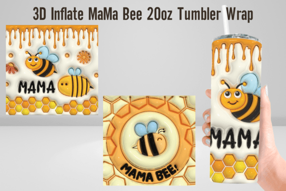 3D Puffy Mama Tumbler Wrap PNG: A Creative Solution for Custom 20 Oz Tumblers
