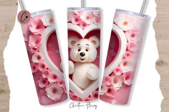 3D Valentine Bear Hole in Wall Tumbler: A Creative and Customizable Gift Idea