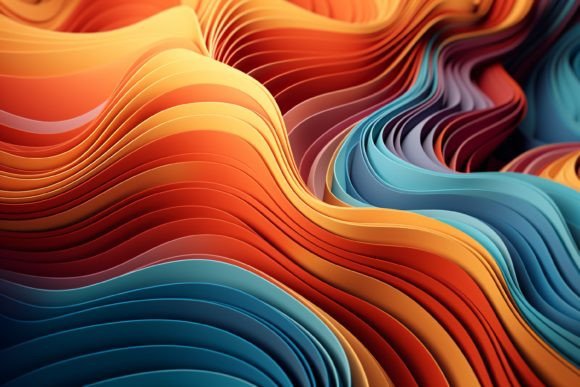 Abstract Psychedelic 3D Shape Backgrounds: A Versatile Design Element for Modern Creativity
