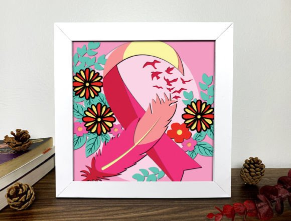 Breast Cancer Day 3D Shadow Box SVG: A Creative Way to Raise Awareness