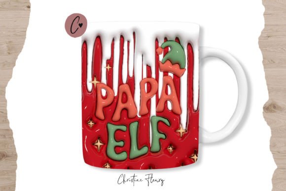 Bring Holiday Cheer with the 3D Inflated Papa Elf Mug Wrap