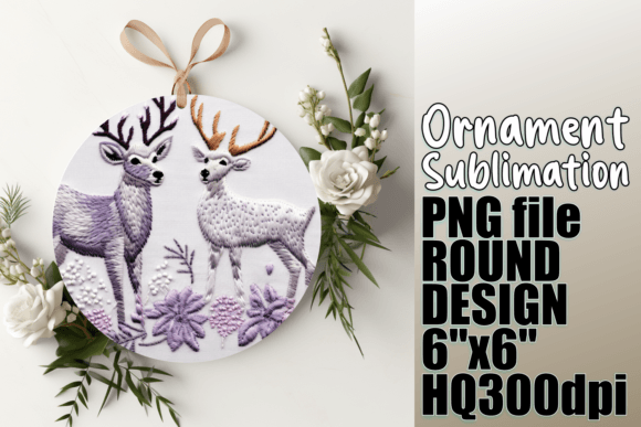 Christmas Round 3D Artwork for Sublimation Projects