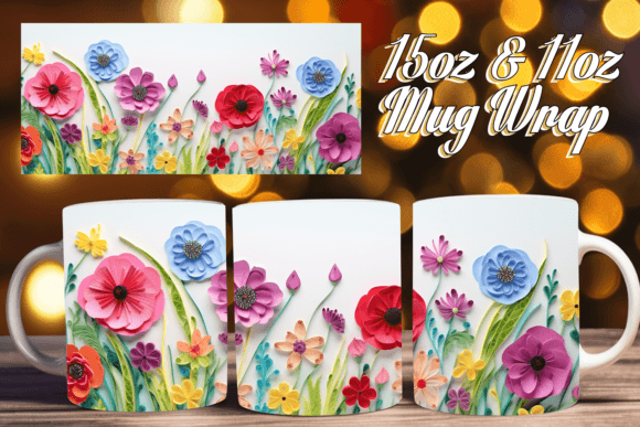 Colorful Spring Blossoms 3D Mug Wrap: A Practical Guide for Sublimation Printing