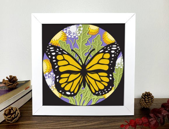 Spring Butterfly 3D Shadow Box SVG: A Creative Springtime Design Asset