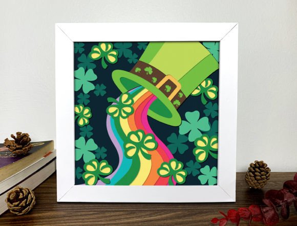 St Patricks Day 3D Shadow Box SVG